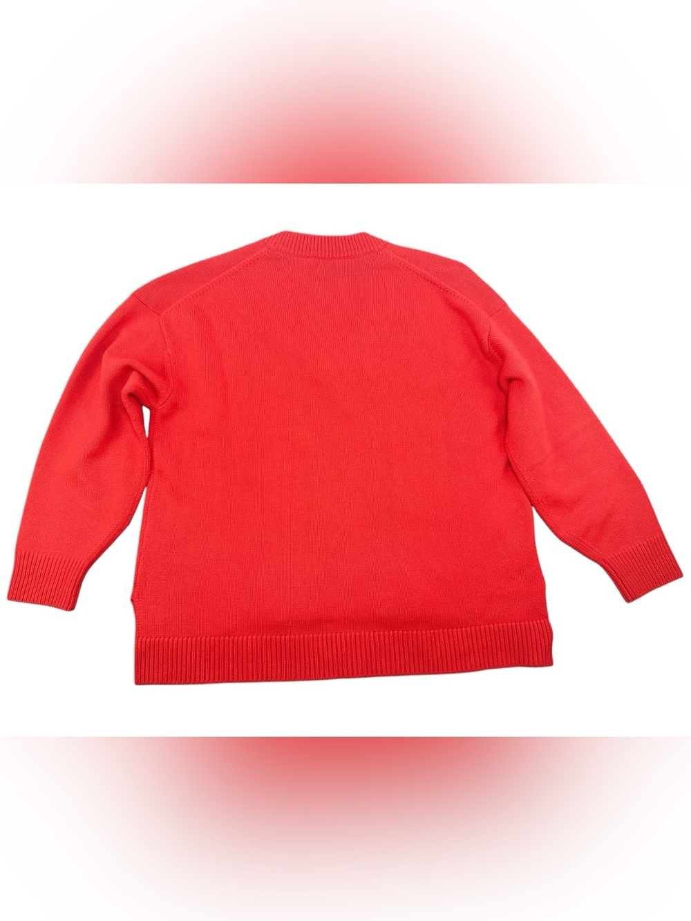 Tibi Cashmere Oversized Pullover Sweater in Ribbon Red, Size M/L - Picture 4 of 9